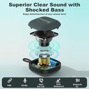 Bobtot Portable Wireless Bluetooth Speaker - IPX7 Waterproof Show Speakers with 16H Playing Time, Loud Stereo Sound, Built-in Mic, TWS, Small Size with Carry Lanyard, DarkBlue by TinyTreasures Baby Boutique