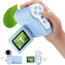 1000X Handheld Microscope for Kids, 4K 2.0" Screen Mini Pocket Microscope with 6 Adjustable LED Lights, Edu Science Birthday Gifts for Kids Ages 8-12, 32G SD Card Included - Blue by TinyTreasures Baby Boutique