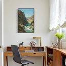 Natural mountain stream scenery poster suitable for bedroom beautiful blue sky flowing river scenery suitable for living room dormitory office by CozyNest Decor