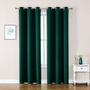 ChrisDowa Grommet Blackout Curtains for Bedroom and Living Room - 2 Panels Set Thermal Insulated Room Darkening Curtains (Forest Green, 42W x 84L) by CozyNest Decor