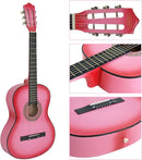 Smartxchoices 38" Acoustic Guitar Bundle with Gig Bag Strap Pitch Pipe Extra Strings Set Pick PINK 6 String for Beginners Starter Kids Girls Youths Students Right-handed (PINK) by TinyTreasures Baby Boutique