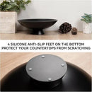 Decorative fruit bowl for Home Decor Large Modern Handicraft Key Bowl for Entryway Table Stylish Centerpiece Purse Bowl Pedestal bowl for Kitchen Counter Coffee Table(Artificial Stone Black) by CozyNest Decor