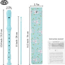 Recorder Instrument for Beginner Kids Adults,8-Hole Soprano Descant Recorder Music Flute with with Cleaning Rod & Leather Case For School Student Home Entertainment(2-Green Unicorn) by TinyTreasures Baby Boutique