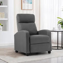 BestMassage | Recliner Chair | No Massage Function | Textile Grey | with Lumbar Support, Adjustable Push Back, Wide Armrests, Footrest & Padded Seat | Easy Assembly | for Living Room, Home Theatre by CozyNest Decor