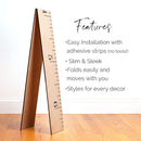 Wooden Growth Chart – Kids Height Chart, Wall Measurement for Kids, Height Chart for Wall, Growth Ruler for Children – Natural Ruler (63"x6.7") by TinyTreasures Baby Boutique