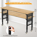 70" Adjustable Workbench,Heavy-Duty Work Table,3000 LBS Load Capacity Hardwood Workstation Outlets with Power Strips, Drawers and Wheels,for Workshop, Garage by GreenHaven Gardens