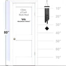 Woodstock Chimes Pluto Wind Chime for Outside 37" Black Wood Medium Tone Sound for Outdoor Garden, Patio, Porch Decor Gifts, Encore Collection, DCKK37 by CozyNest Decor