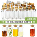 WFPLUS 60 Pcs 10ml Small Glass Bottles with Cork Stopper - DIY Mini Glass Jars, Tiny Clear Vials with Cork for Display Art Crafts Decoration Wedding Party Supplies by CozyNest Decor