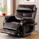 Dual Motor Power Lift Recliner Chair for Adult & Elderly, Infinite Position Lay Flat Lift Chair with Heat & Massage, Cup Holder, Lumbar Pillow, Wireless Charger, USB Ports, Leather (Brown) by CozyNest Decor