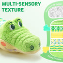 Sumobaby Baby Toys Musical Crocodile, Stuffed Animal Activity Soft Toys with Teether,Multi-Sensory Crinkle, Rattle and Textures, for Tummy Time Baby Toys 0 to 12 Months Boys, Girls, Alligator (Green) by TinyTreasures Baby Boutique
