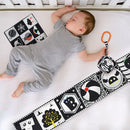 KUANGO 3 PCS Black and White High Contrast Baby Toys Newborn Toys 0-6 Months, Visual Stimulation Sensory Soft Book, Infant Tummy Time Toys 0-3-6 Months Baby Gifts by TinyTreasures Baby Boutique