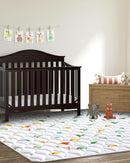 Odorless Premium Foam Baby Play Mat 4ft x 6ft, Soft Microfiber Fabric Crawling Mat for Floor- Comfortable and Hypoallergenic, Non-Slip Cushioned Floor Playpen mat for Infants,Babies,Toddlers by TinyTreasures Baby Boutique