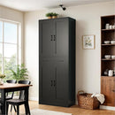 Black Kitchen Pantry, 71" Tall Storage Cabinet with Doors and Drawer for Kitchen, Hallway, Office by CozyNest Decor