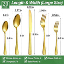 20 Pcs Gold Silverware Set for 4 with Hammered Design, Food Grade Stainless Steel Flatware Set, Eating Utensils Sets Include Fork/Knife/Spoon, Cutlery Set, Dishwasher Safe by CozyNest Decor