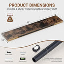 Floating Shelves for Wall 48 Inches Long,9.3" Deep Rustic Brown Floating Shelf Set of 2,Wall Mounted Wood Shelves for Bathroom Bedroom Living Room Kitchen Office,Shelf for Books Storage Room Decor by CozyNest Decor