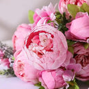 Duovlo Springs Flowers Artificial Silk Peony Bouquets Wedding Home Decoration,Pack of 1 (Spring Light Pink) by CozyNest Decor