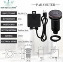 Garbage Disposal SinkTop Air Switch Kit with Long Button,Brass Made Cover,Oil Rubbed Bronze by CozyNest Decor