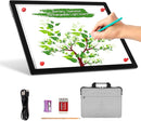 A4 Wireless Battery Powered Light Pad with Case, TOHETO Tracing Light Box Dimmable Brightness Rechargeable LED Light Board Portable Cordless Copy Board for Artist Drawing Sketching X-ray Viewing by TinyTreasures Baby Boutique