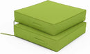 Patio Chair Cushions 24 X 24 X 5 Inch Waterproof Outdoor Seat Cushions for Patio Furniture, Outdoor Sofa Couch Pads with Ties & Handle, Set of 2, Grass Green by GreenHaven Gardens
