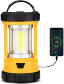 Rechargeable Camping Lantern, 3000LM 5 Light Modes Camping Light 4400 Capacity Phone Charger LED Impact-Resistant Flashlight Lantern Portable Waterproof Hurricane Lanterns for Emergency(Orange) by CozyNest Decor