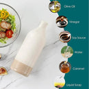 vancasso 20 Oz Ceramic Olive Oil Dispenser Bottle, Bottle Dispenser with Spout and Funnel for Kitchen,Suitable for Oil, Vinegar, Coffee Syrups & Other Liquids，Cream by CozyNest Decor