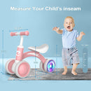 Colorful Lighting Baby Balance Bike Toys for 1 Year Old Girl Gifts, 10-36 Month Toddler Balance Bike, No Pedal 4 Silence Wheels & Soft Seat Pre-School First Riding on Toys, 1st Birthday Gifts. by TinyTreasures Baby Boutique