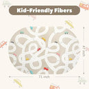 STARUIA Large Kids Rug for Playroom, 4'x6' Washable Road Rug for Nursery, Non-Slip Car Rugs for Boys Room, Tan Traffic Classroom Rugs Soft Baby Play Mat for Dorm Toy Room Tent by CozyNest Decor