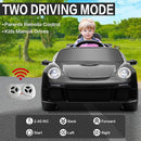 Licensed RUF CTR3 12V Kids Electric Car with Parent Remote Control, 2 Motors, 3 Speeds, LED Lights, MP3 Player | Battery Powered Ride-On Toy for Kids to Drive - Black by TinyTreasures Baby Boutique