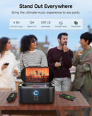 Karaoke Machine for Adults, with Lyrics Display, Karaoke System for YouTube, 280W Speaker, Autotune & EQ, Connect to TV, Portable PA System with 2 Wireless Microphones for Home Outdoor Party by TinyTreasures Baby Boutique