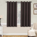 H.VERSAILTEX Blackout Thermal Insulated Curtains for Bedroom/Living Room, 52" Wide x 63" Long Each Panel,Grommet Top (Set of 2 Panels, Chocolate Brown) by CozyNest Decor