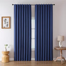 Joydeco Faux Linen Blackout Curtains for Bedroom,Blue Blackout Curtains 72 inches Long,100% Blackout Solid Thermal Insulated Window Drapes Luxury Decor for Living Room（W52xL72 Inch,Twilight Blue） by TinyTreasures Baby Boutique