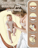 Baby Lounger - Infant Lounger for Newborn 0-24 Months, Pure Cotton Breathable Baby Nest Lounger Cover, Newborn Essentials for Baby Boys & Girls, Portable Baby Lounger for Home and Travel by TinyTreasures Baby Boutique