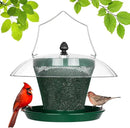 Veehoo Bird Feeders for Outdoors Hanging-Cardinal Bird Feeder with Weatherproof Dome, Wild Meta Finch Feeder for Outside 2.5 lbs Sunflower Seed Capacity, Green by CozyNest Decor