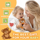 Jollybaby Baby Musical Pull String Hanging Toys for Stroller Car Seat Crib Play Gym, Plush Stuffed Hamburg Bear Toy for Carseat with Music Teether Crinkle, Sensory Toy for 0-6-12-18 Months Baby Gifts by TinyTreasures Baby Boutique