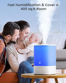 Esemoil Humidifiers for Bedroom, 3.5L Top Fill Cool Mist Humidifier for Baby Nursery & Plants, Oil Diffuser, 40 Hour & 8 Color Night Light, 28dB Quiet, 360° Nozzle, Auto Shut-Off and BPA Free by TinyTreasures Baby Boutique