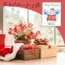 SHLINCO Snowman Handprint Keepsake DIY Kit, Baby's First Holiday Keepsake, Winter Decoration, Kids Family Footprint Art, 7.8x9.8 Inch Canvas, Suitable For Desktop Wall Ornaments by TinyTreasures Baby Boutique