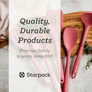 Starpack 'Stir & Serve' Silicone Cooking Utensils Set (5 Pcs) - Kitchen Utensils Set Heat Resistant to 600°F - Kitchen Utensils for Nonstick Cookware - Silicone Utensil Set for Mixing & Cooking by CozyNest Decor