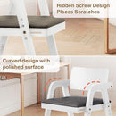 Solid Wood High Chair for Toddlers to Teens, Adjustable Height Toddler Dining Chair, Easy to Clean Toddler Highchair with Removable PU Cushion for Dining, Studying, Step Tool, White by TinyTreasures Baby Boutique