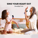 IROO Mini Karaoke Machine for Kids, 2025 TOP Toys Birthday Gifts Ideas for Girls Ages 4, 5, 6, 7, 8, 9, 10, 12+ Years Old, Portable Bluetooth Speaker with 2 Wireless Mics for Party Toddlers by TinyTreasures Baby Boutique