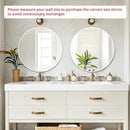 Fabuday White Circle Mirror for Wall 24 inch - Round Mirror for Bathroom, Entryway, Living Room, Hallway, Vanity Decor, Big Matte Metal Frame Mirrors by CozyNest Decor