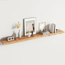 Rustic Elm Wood Floating Shelf for Wall, Live Edge 72"W x 9.2"D x 1.4"H, 1 Pack with Invisible Bracket, Large Wall Mounted Storage Shelf for Living Room Bedroom Kitchen Bathroom Decor, Natural Finish by TinyTreasures Baby Boutique