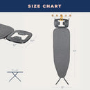 Ironing Board with Iron Rest, Iron Board with 3 Layers Extra Thick Cover, Compact and Space Saver Foldable Ironing Board, Adjustable Height, Easy Storage with Smart Hanger and Lightweight Design by CozyNest Decor