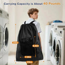 2-Pack Backpack Laundry Bags, Heavy Duty Laundry Bag Backpacks with Adjustable Shoulder Straps, Door Hanging Washing Bag, Laundry Hamper Lining for College Dorm, Travel, Laundromat by CozyNest Decor
