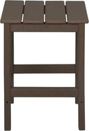 WO Home Furniture Adirondack Chair Table Set of 2 PCS Outdoor Folding Chair w Side Table Weather/UV Resistant for Lawn, Garden, Bon Fire, Balcony (Dark Brown) by GreenHaven Gardens