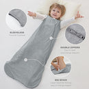 Mosebears Unisex Baby Sleep Sack 1.0 TOG, Supersoft Rayon Made from Bamboo Wearable Blanket with 2-Way Zipper (Grey,18-36 Months) by TinyTreasures Baby Boutique