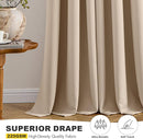MIULEE Short Curtains for Windows - Beige Blackout Half Window Curtains Thermal Insulated Privacy Drapes for Kitchen Bedroom Bathroom Grommet Top Small Basement Tiers W40 x L36 Inch 2 Panels by TinyTreasures Baby Boutique