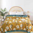 Boho Throw Blanket for Bed - 100% Pure Cotton Ultra Soft Rustic Quilt - Farmhouse Decor Bed Blankets, All Season Rustic Throw for Sofa Couch Chair(91''x 98'', Flower Branch 2) by CozyNest Decor