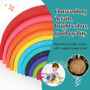 Montessori Rainbow Arch Building Blocks – 12-Piece Creative Stacking Toy for Kids, Multifunctional Educational Playset for Fine Motor Skills, STEM Learning Toy by TinyTreasures Baby Boutique