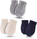 Baby Knit Mittens Toddler Boys Girls Gloves Winter Infant Newborn No Scratch Mitten 0-3 Years by TinyTreasures Baby Boutique