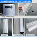 Frosted Glass Window Privacy Film Decorative, Bathroom Privacy Film for Glass Windows Cover, Static Cling, Removable, Reusable, Anti-UV, Anti-Glare, Heat Blocking, （Flash Point Pure,35.4X157.4Inch） by CozyNest Decor